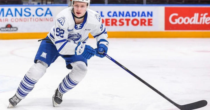 Reebok/CCM Pro Stock Hockey Game Socks - Mississauga Steel Heads