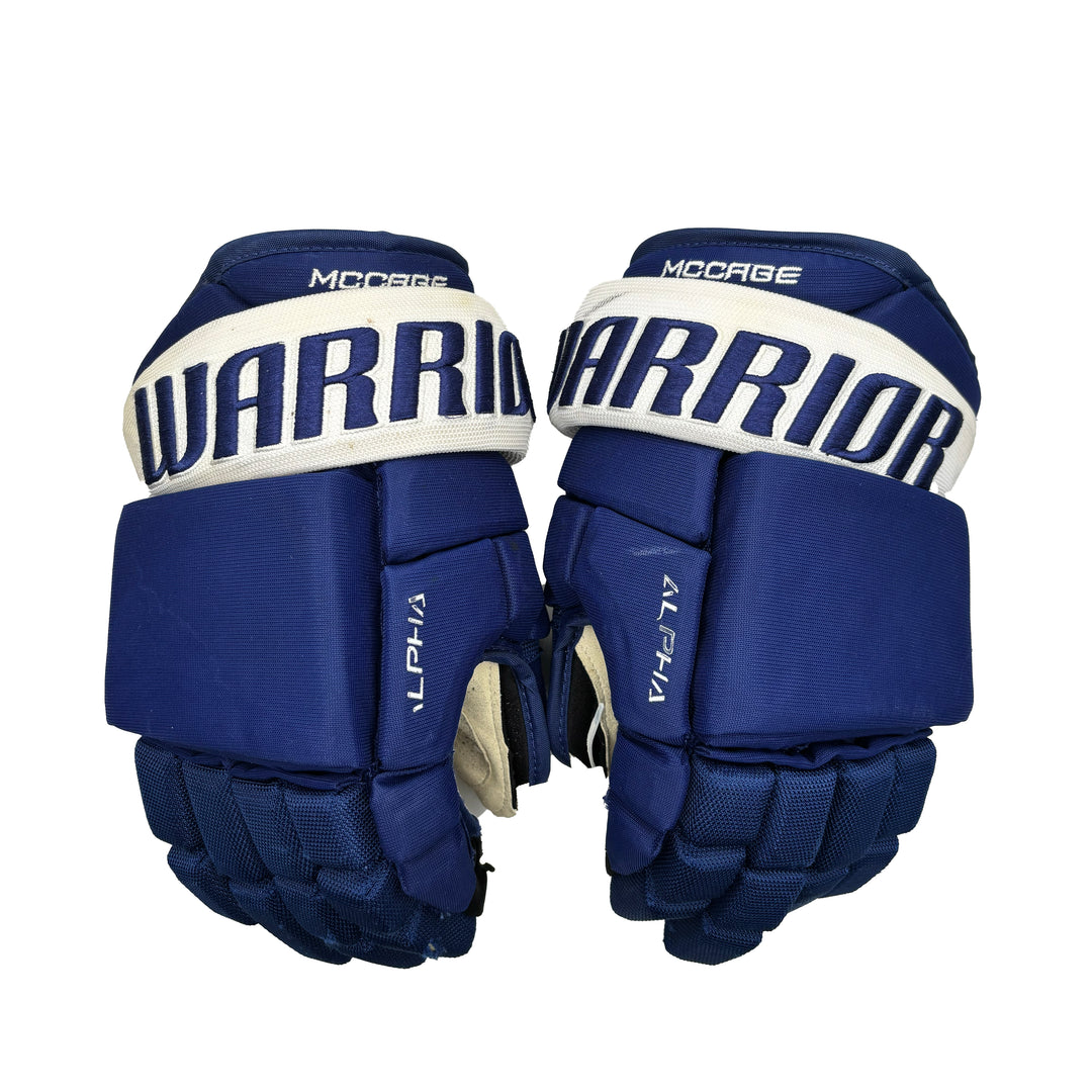 Warrior Alpha QX -  Toronto Maple Leafs - Used Pro Stock Glove - JM - Short Cuff