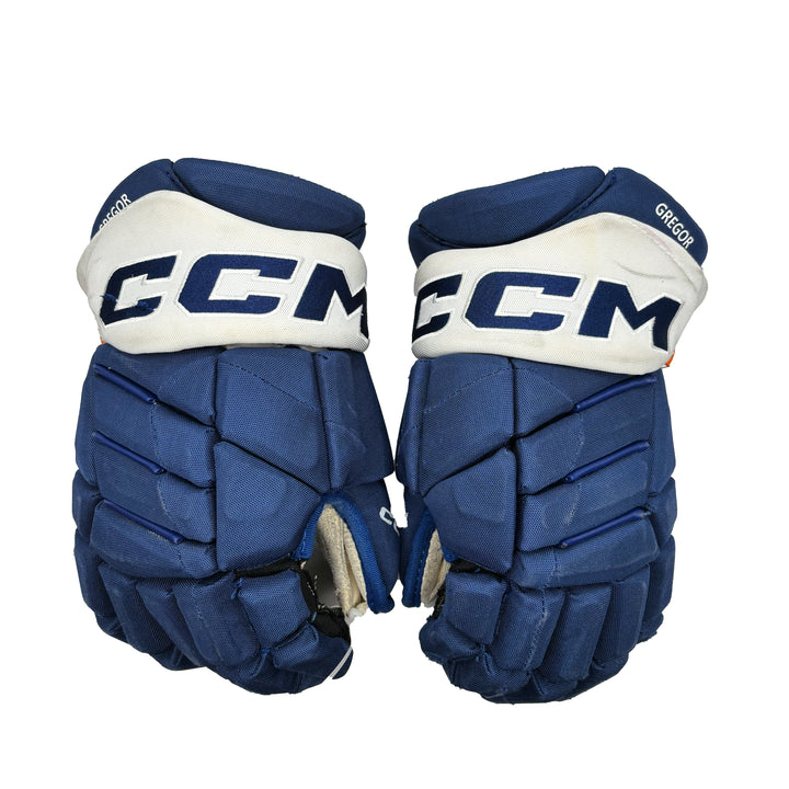 CCM Jetspeed FT1 -  Toronto Maple Leafs - Used Pro Stock Glove - Noah Gregor