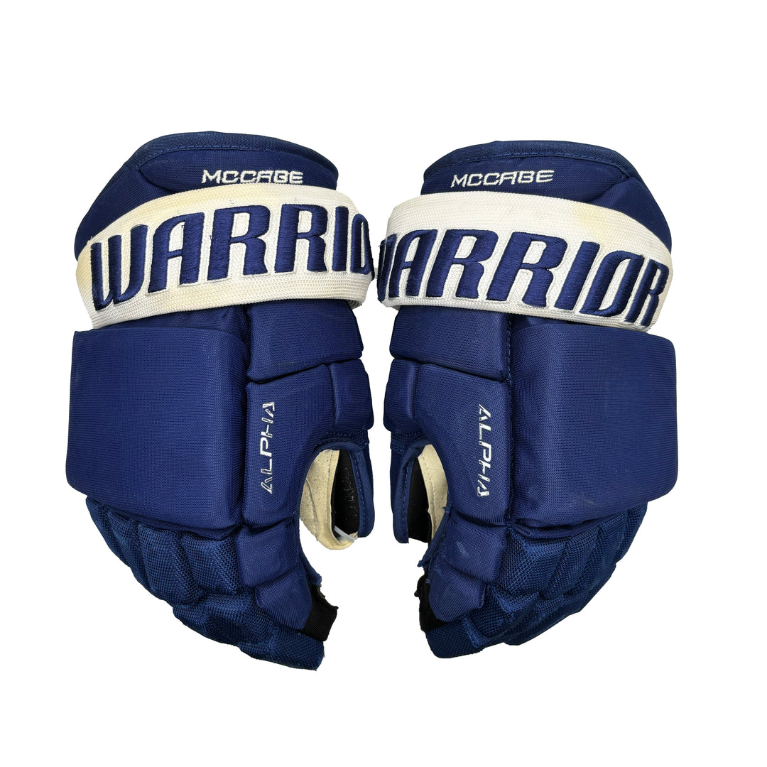 Warrior Alpha QX -  Toronto Maple Leafs - Used Pro Stock Glove - JM - Short Cuff