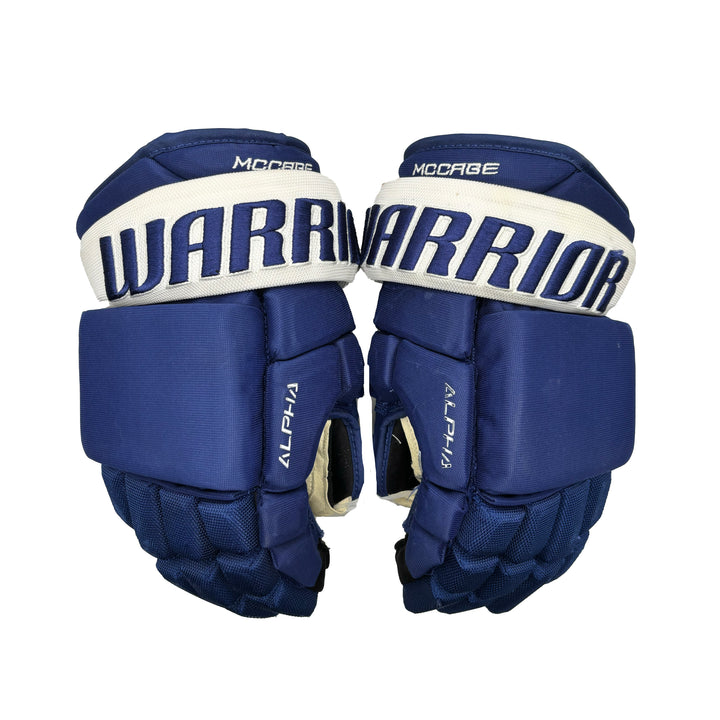 Warrior Alpha QX -  Toronto Maple Leafs - Used Pro Stock Glove - JM - Short Cuff