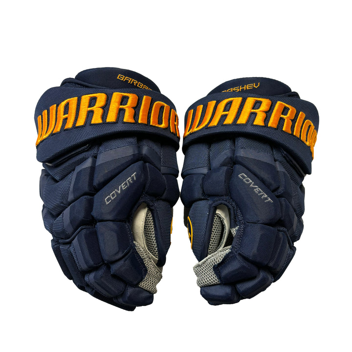 Warrior Covert QRL -St. Louis Blues - Pro Stock Gloves - Ivan Barbashev