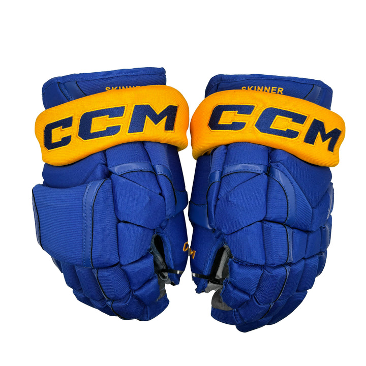 CCM HG12XP - Buffalo Sabres - Pro Stock Hockey Glove - Jeff Skinner