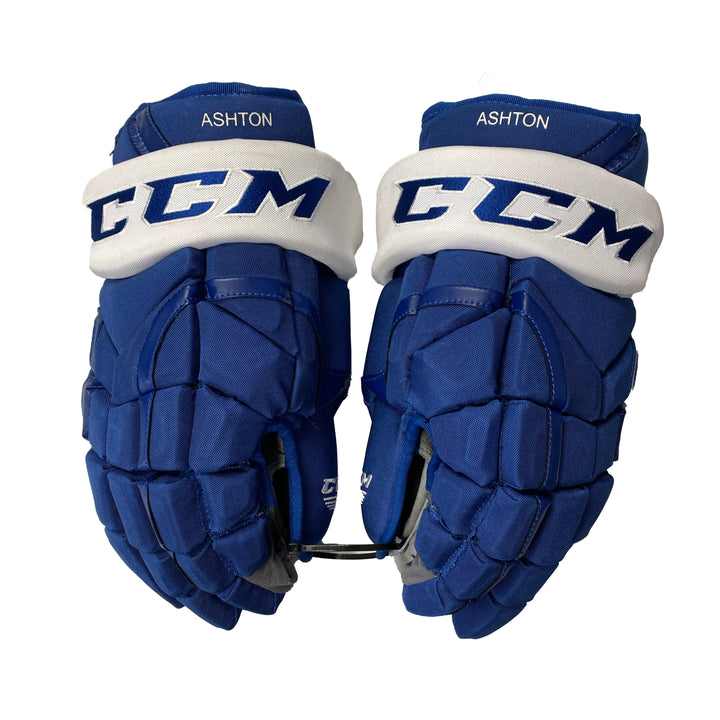 CCM HG12XP - Toronto Maple Leafs - Pro Stock Gloves - Carter Ashton