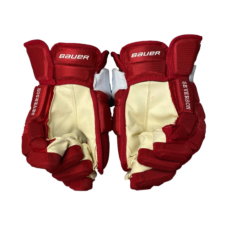 Bauer Supreme 2S Pro - Pro Stock Hockey Gloves - New Jersey Devils - Damon Severson