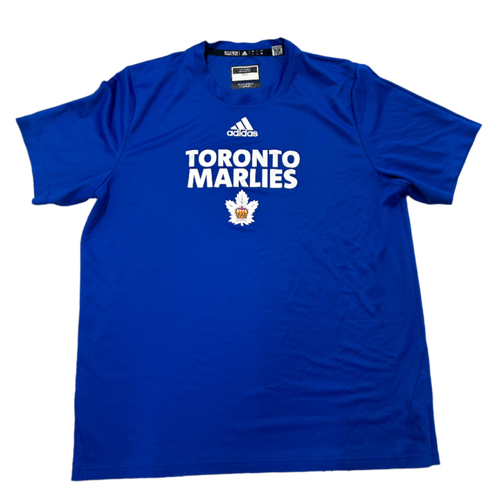 Adidas Team Issued Toronto Marlies Training Short Sleeve Shirt - Player Worn