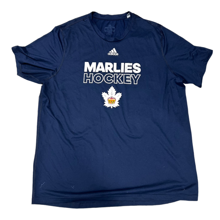 Adidas Team Issued Toronto Marlies Training Short Sleeve Shirt - Player Worn