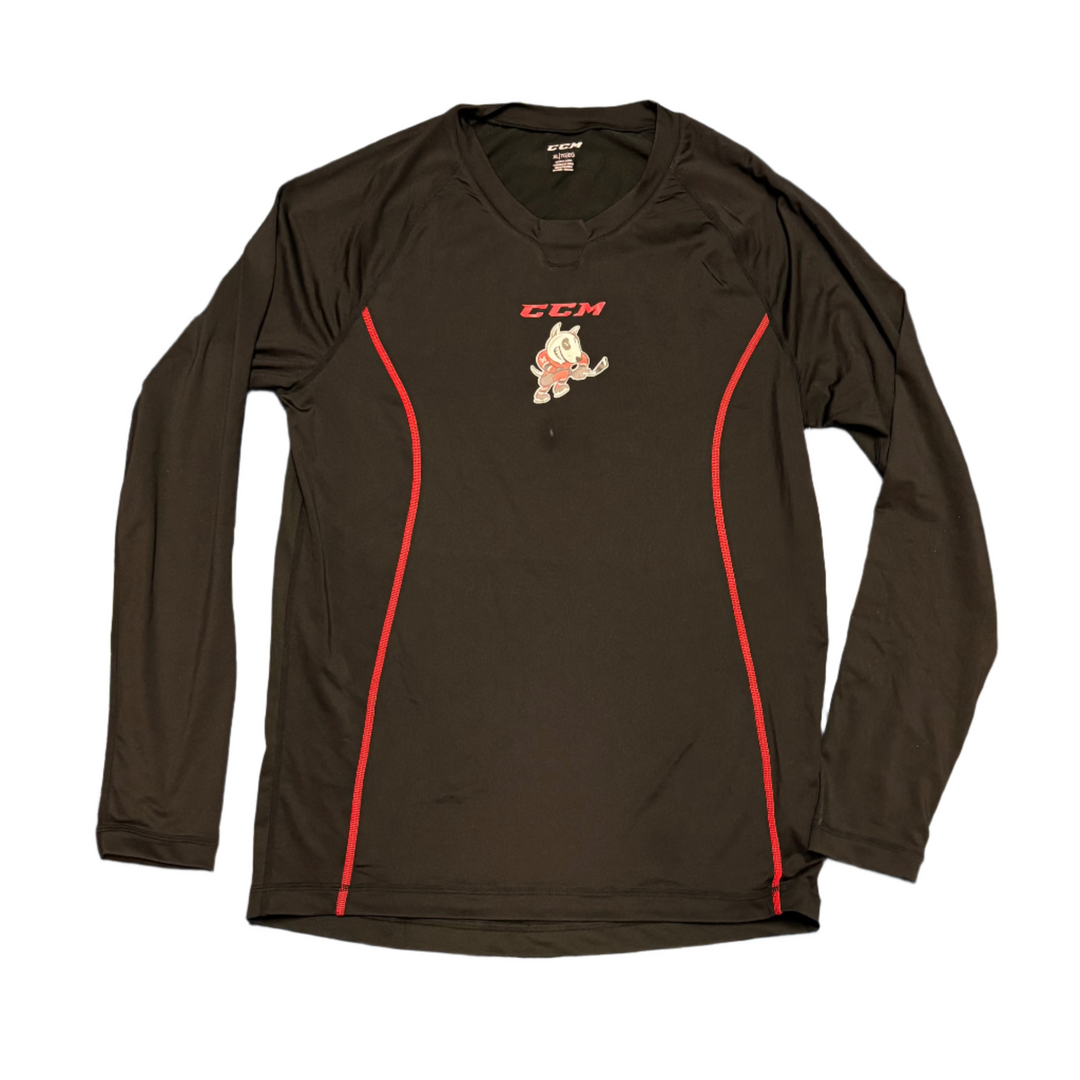 CCM Men's Performance Long Sleeve Compression Top - Niagara Ice Dogs Team Issued