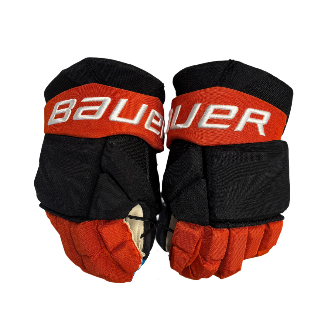 Bauer Vapor Hyperlite - Anaheim Ducks - Pro Stock Hockey Gloves - Pavel Mintyukov