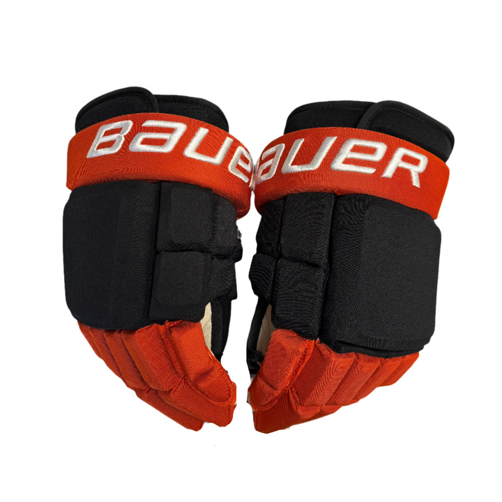 Bauer Pro Series - Anaheim Ducks - Pro Stock Hockey Gloves - Ross Johnston