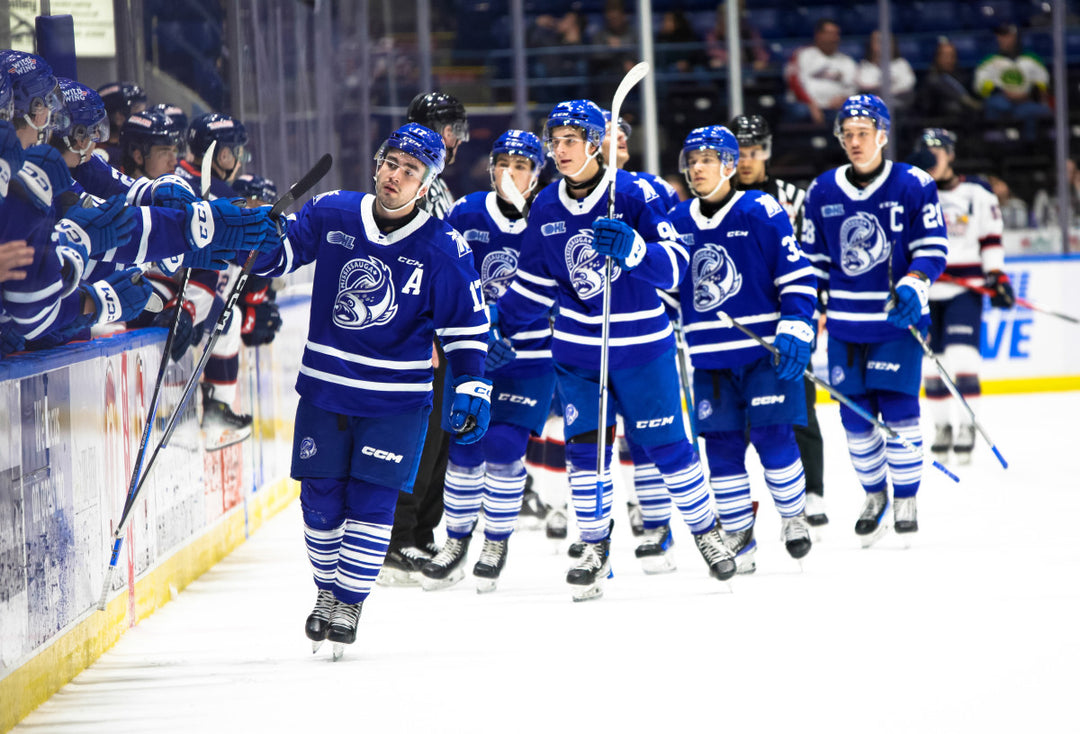 Reebok/CCM Pro Stock Hockey Game Socks - Mississauga Steel Heads