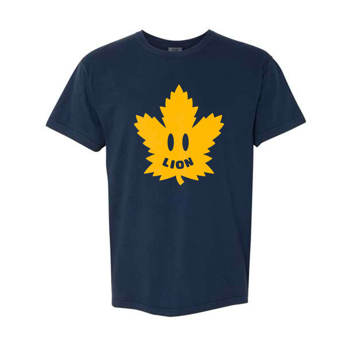 Hockey Lion Smiley Leaf Fan Tee