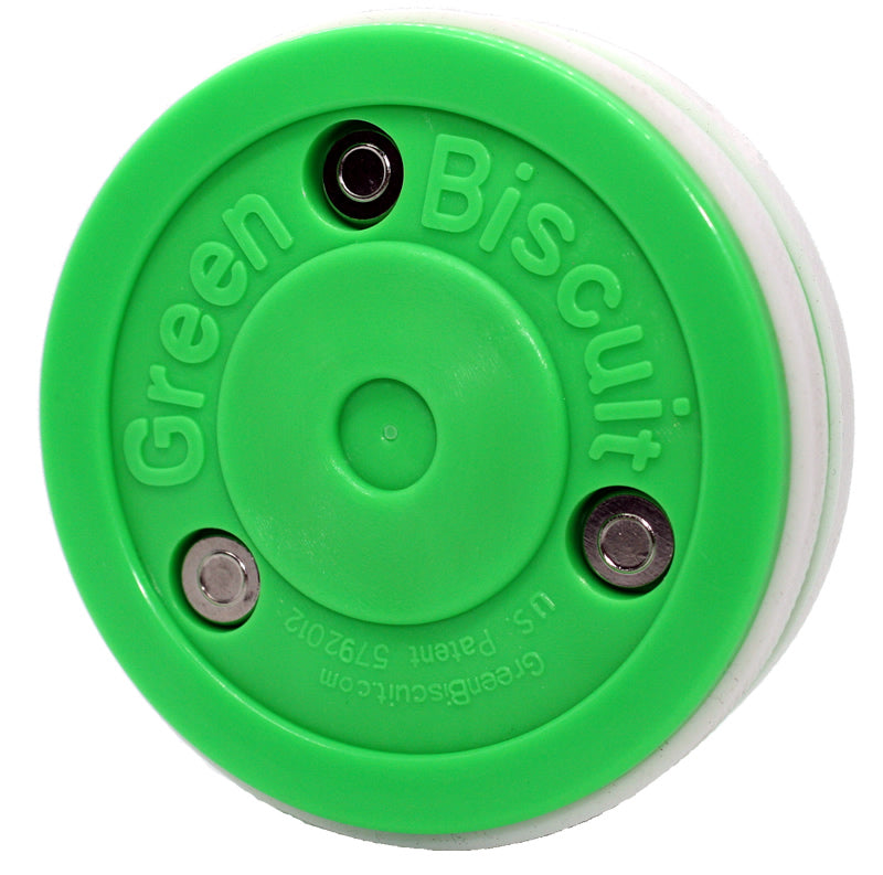 Green Biscuit Hockey Puck